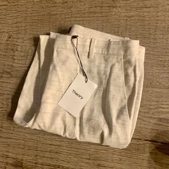 Theory Tailor Trousers in Sharkskin Crunch. - Picture 7 of 10